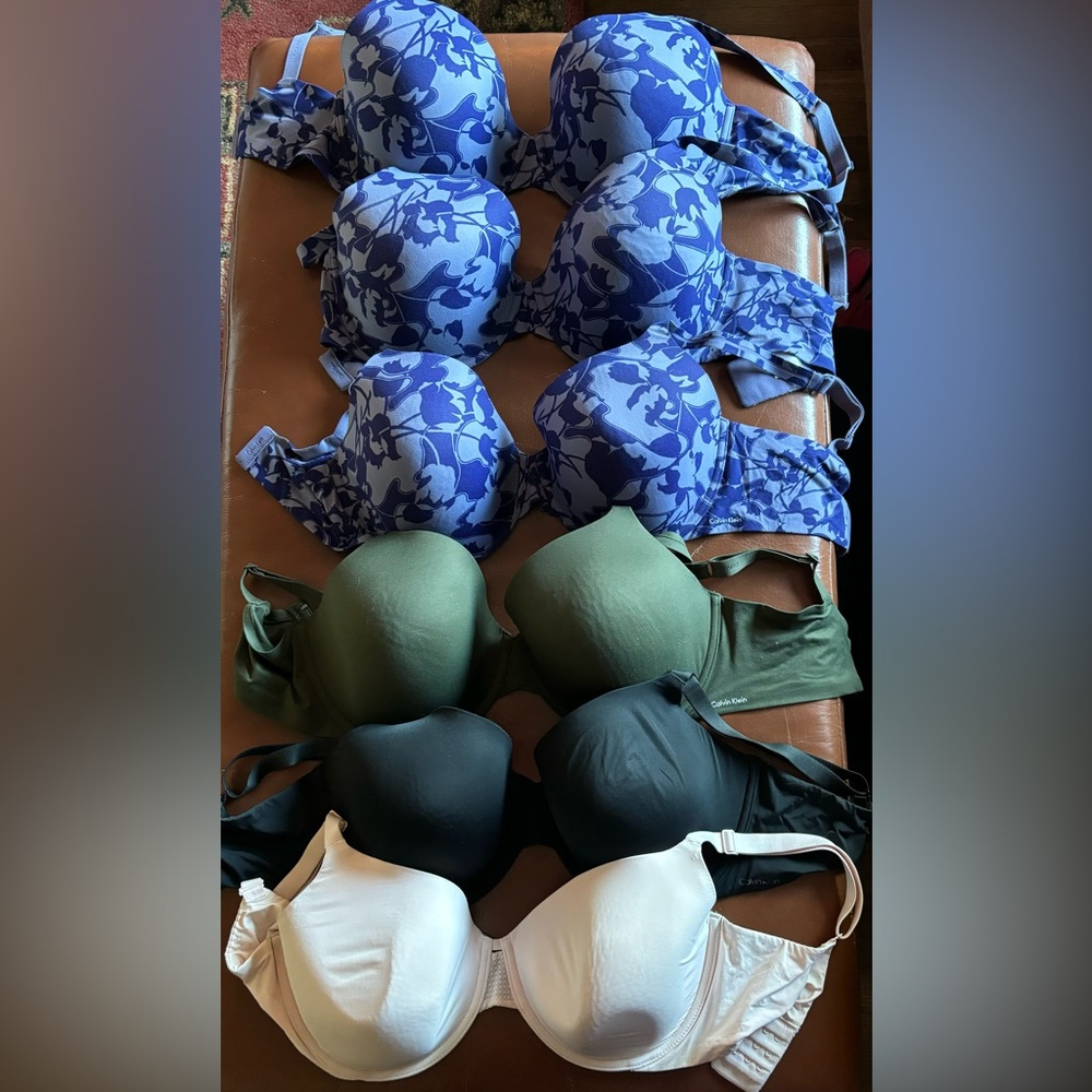 Lot of six Calvin Klein bras, 36DDD.